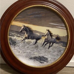 Decoration plate limited edition by Persis Clayton plated with 22k gold